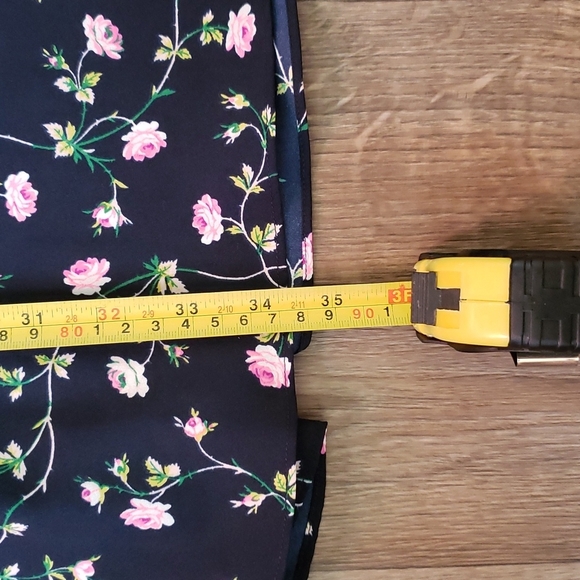 Juicy Couture Floral A-Line Long-Sleeve Mini Dress Navy Women's 8 - Picture 16 of 16